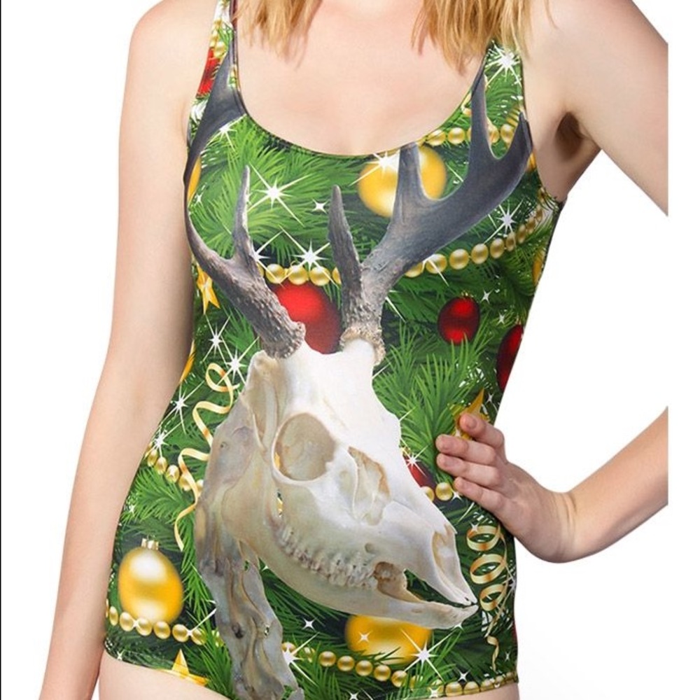 black milk zombie rudolph photobombing swim